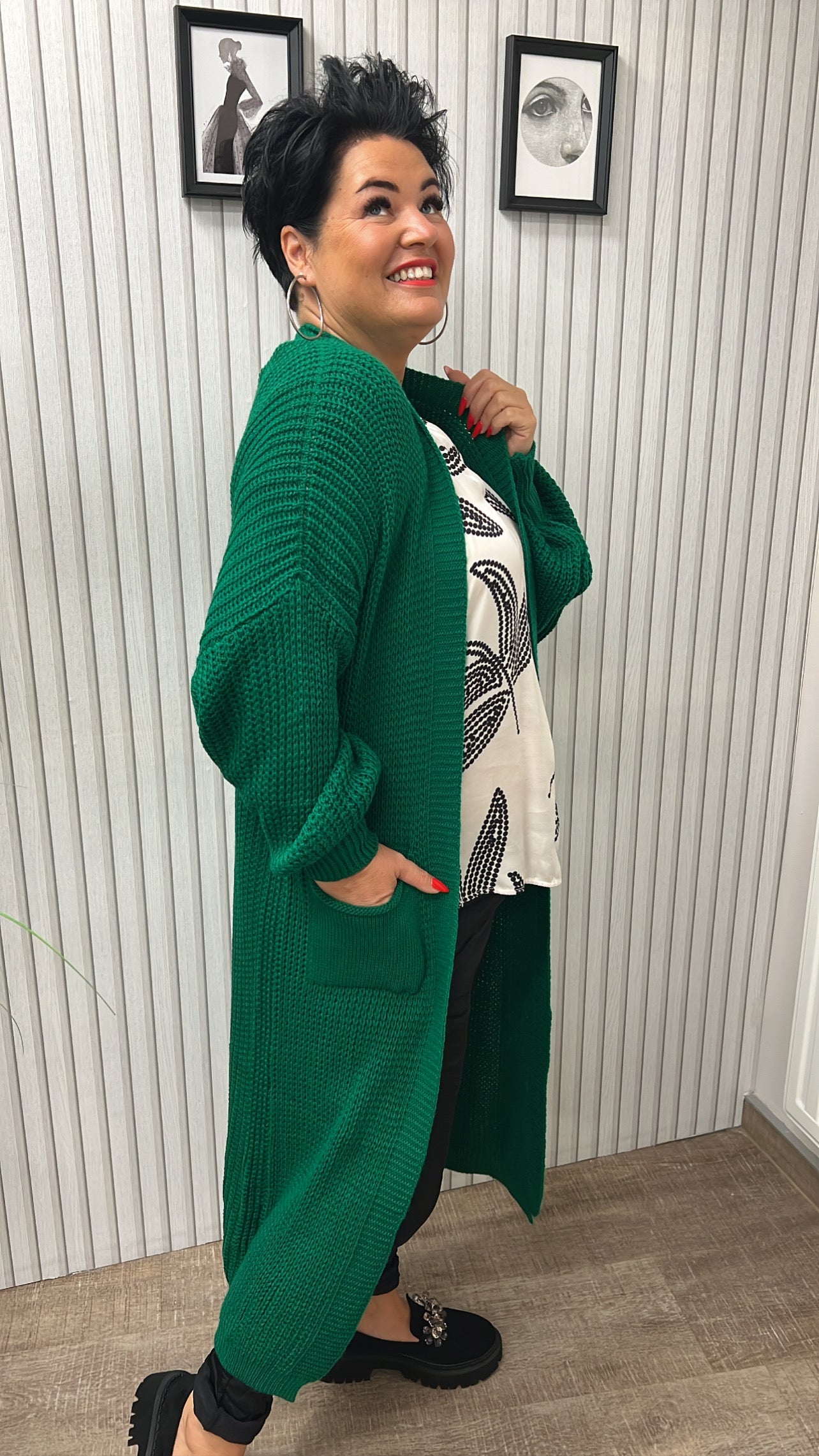 Cardigan DORO (Smaragdgrün)