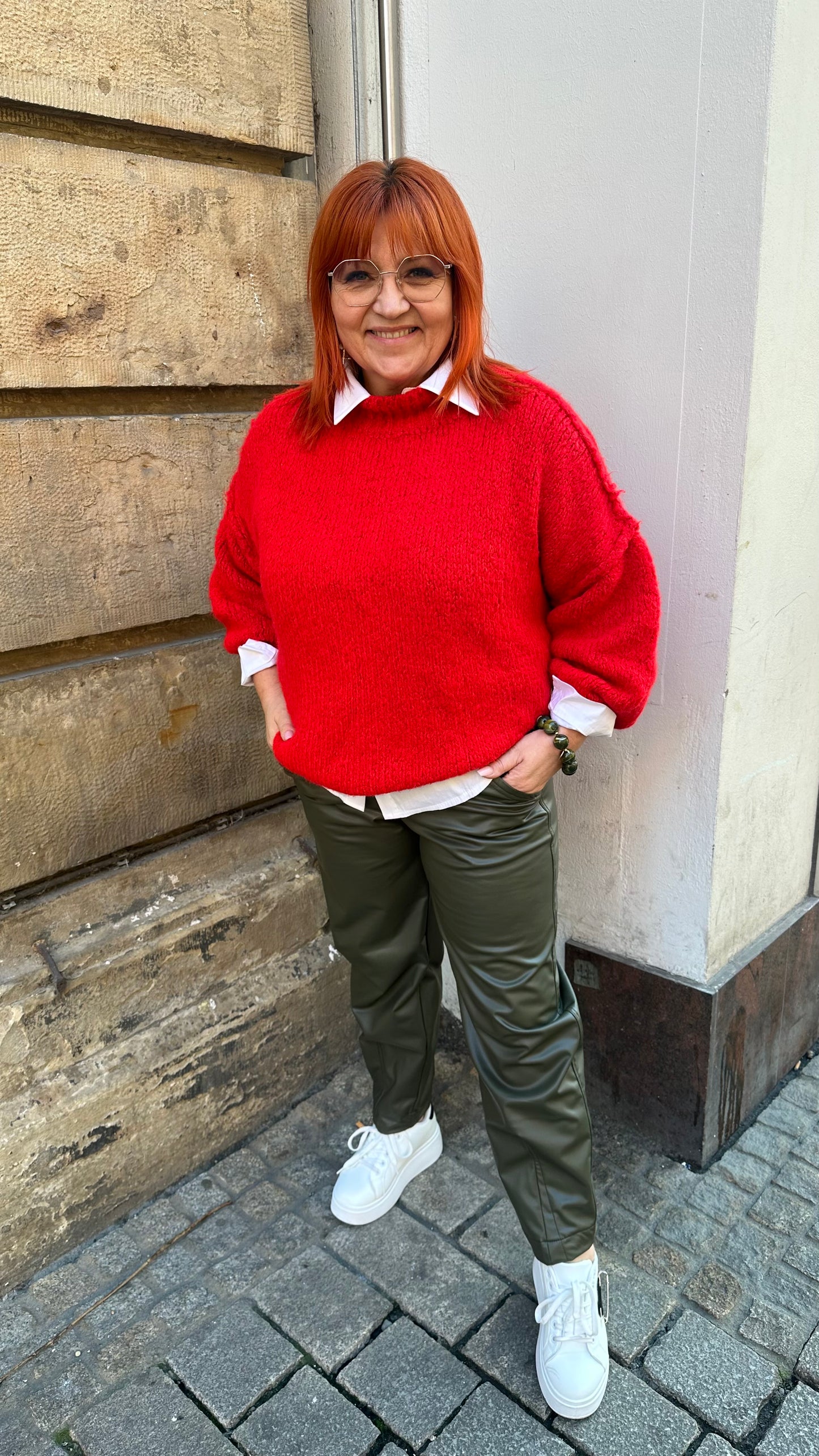 Oversize Pullover KIRA (Rot)