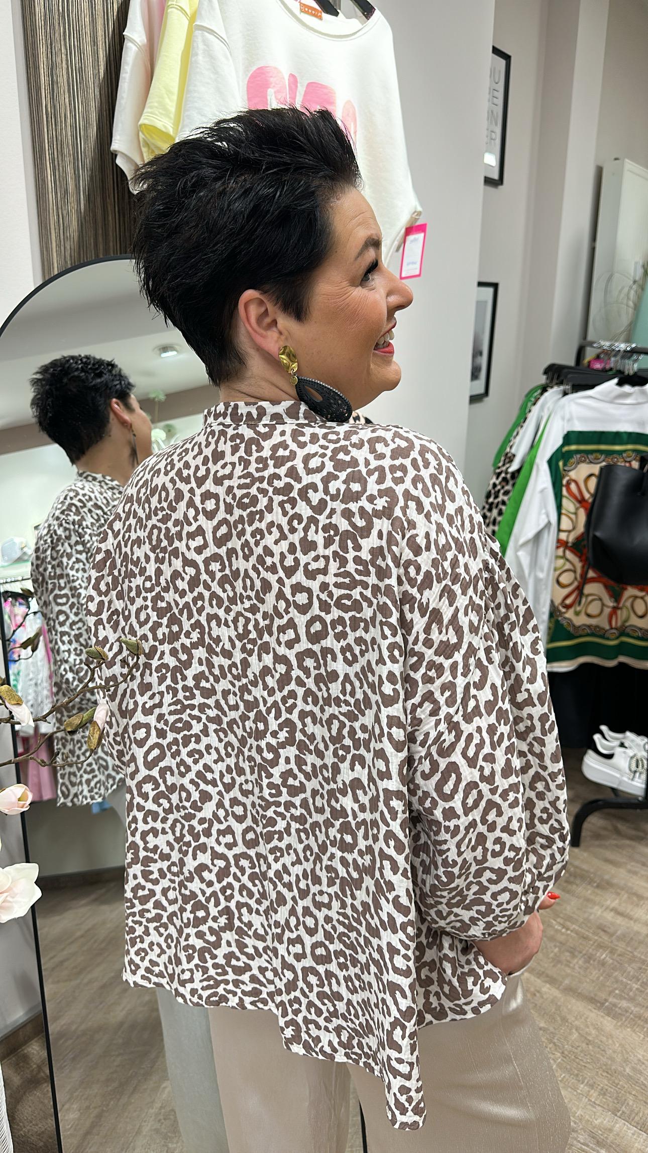 Oversize Bluse LEO ( Taupe)