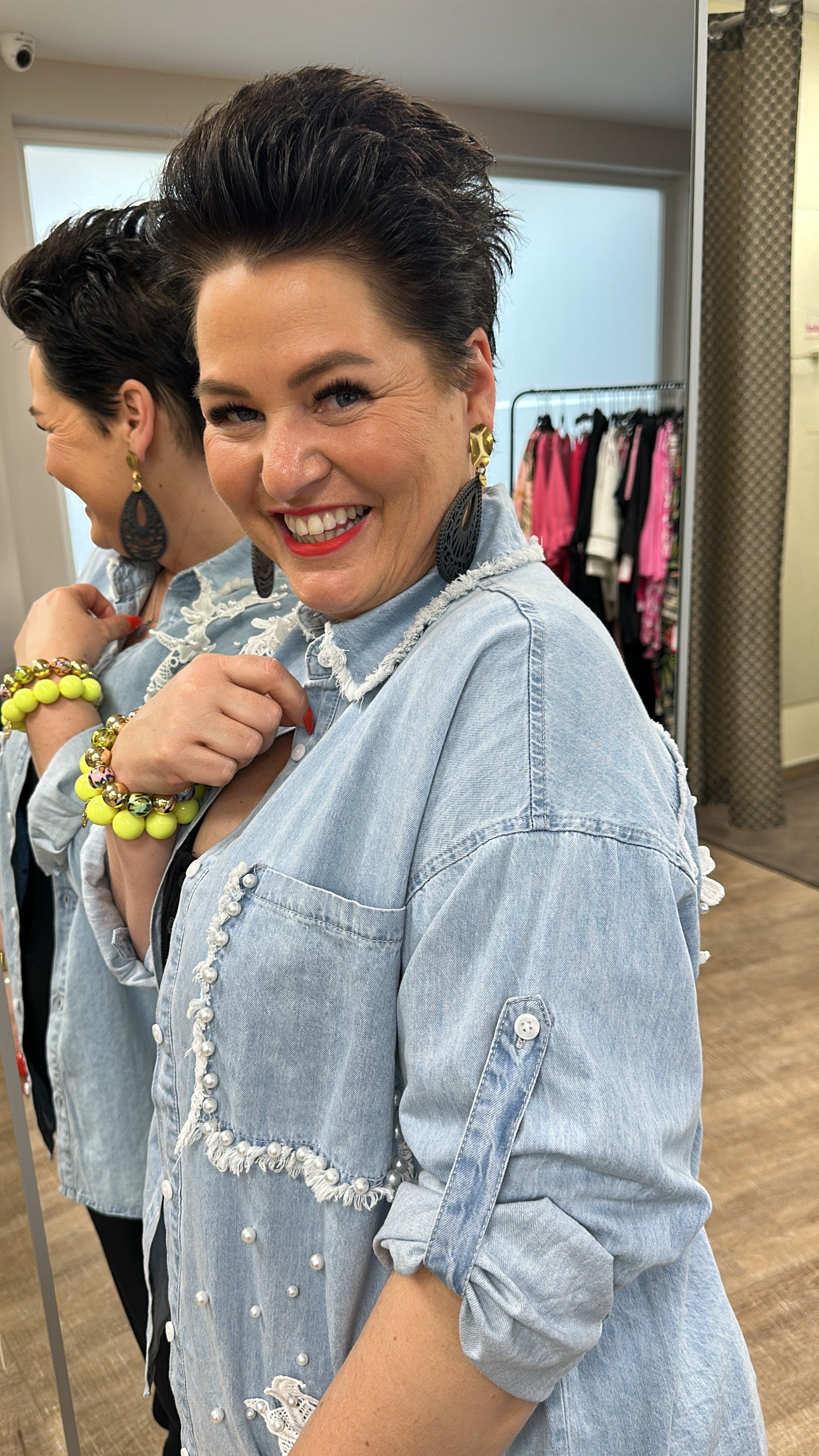 Jeansbluse SPITZE