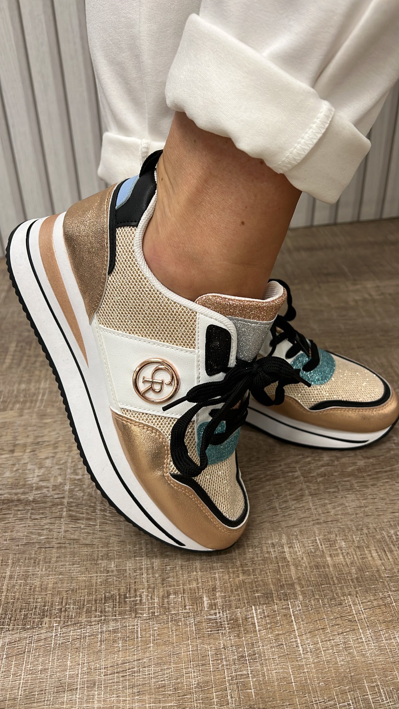 Sneaker GLITTER (Champagne)