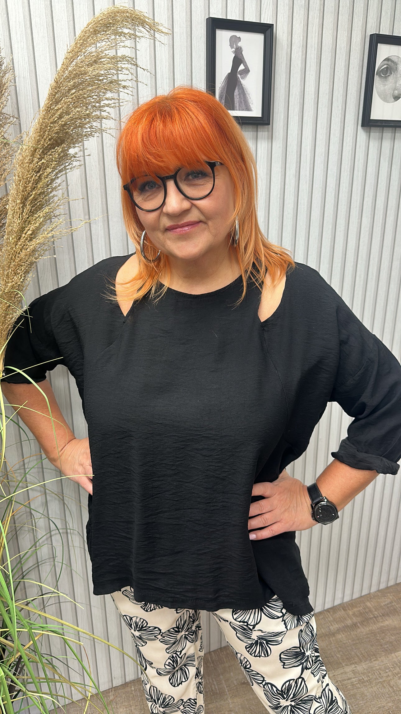Oversize Bluse CUT OUT
