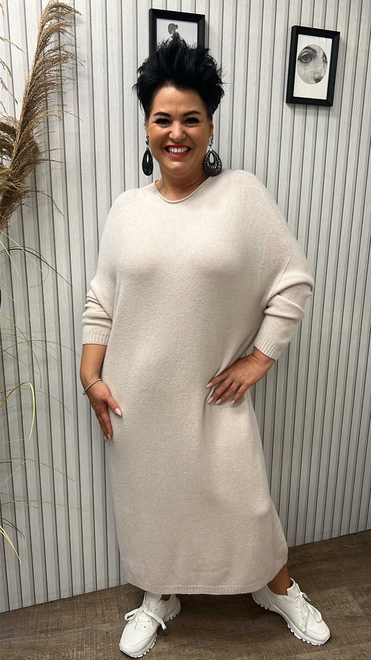 Strickkleid KATE (Creme)