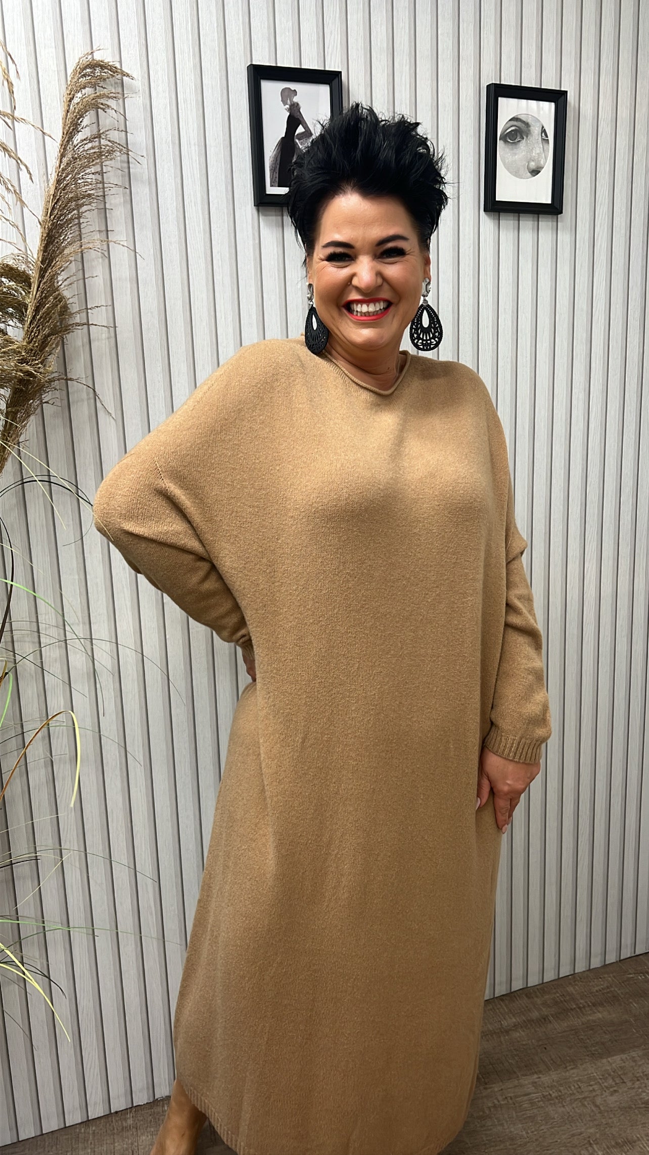 Strickkleid KATE (Camel)