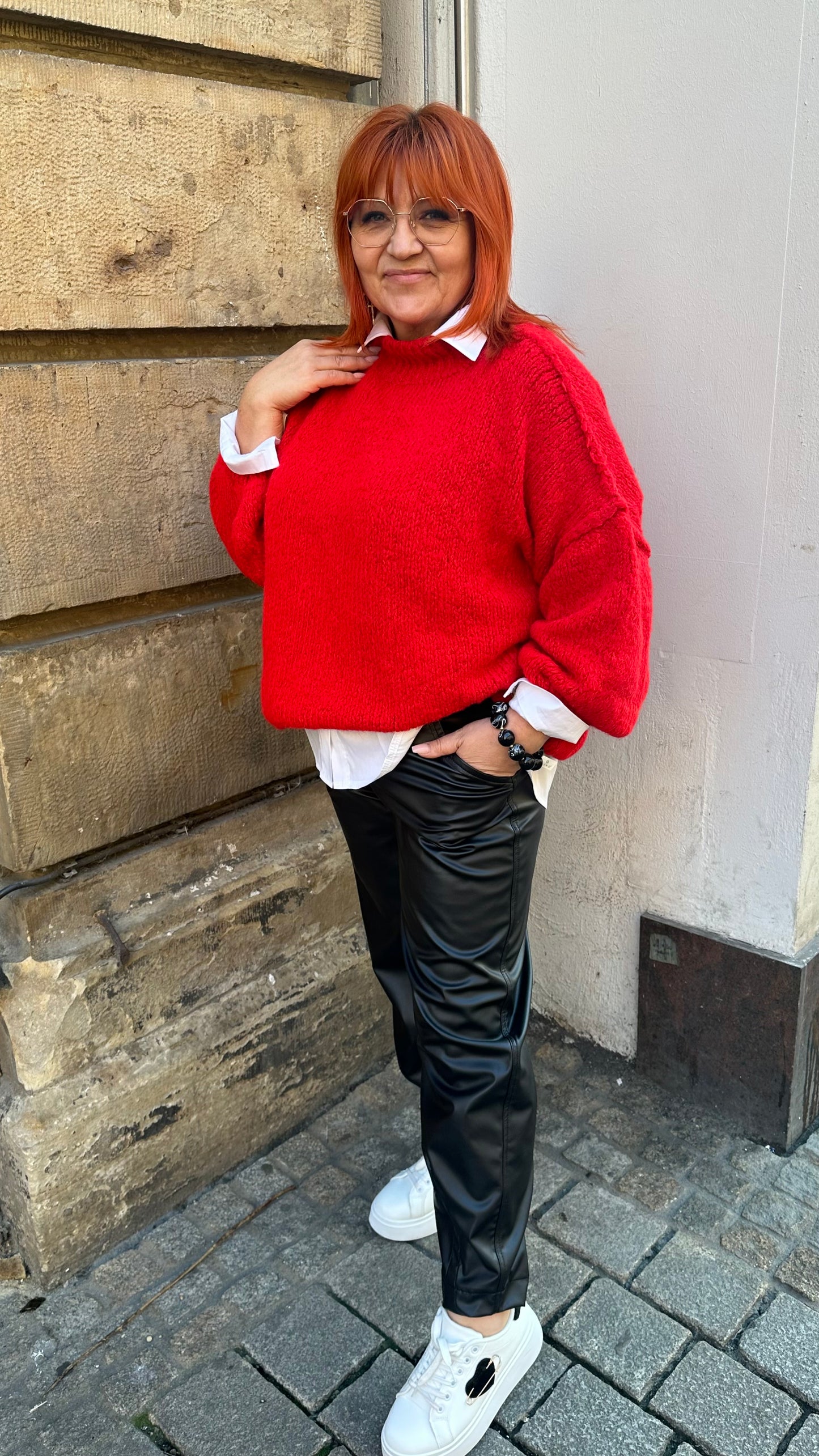 Oversize Pullover KIRA (Rot)