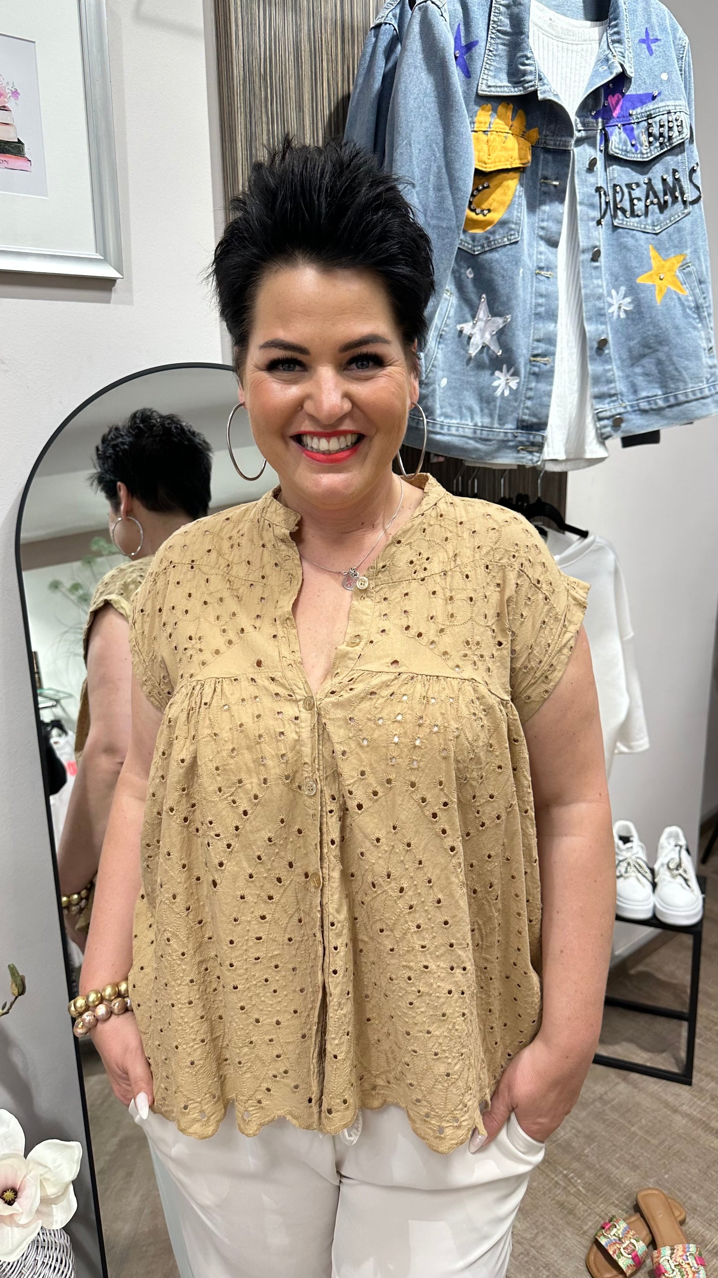 Bluse LEA (Camel)