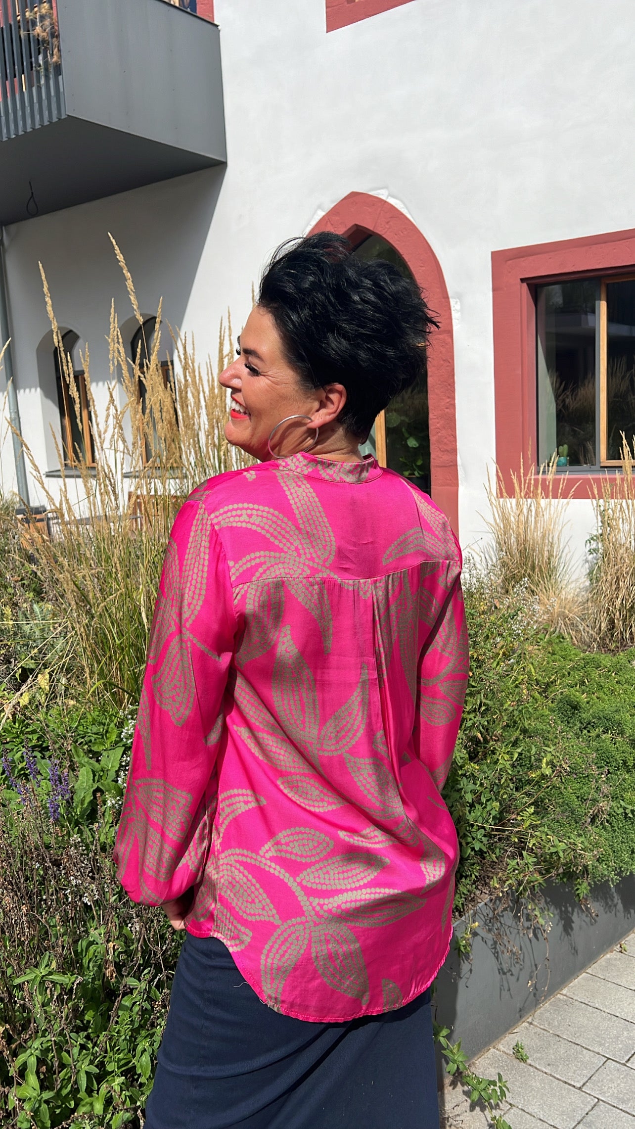 Bluse SALMA (Pink/Taupe)