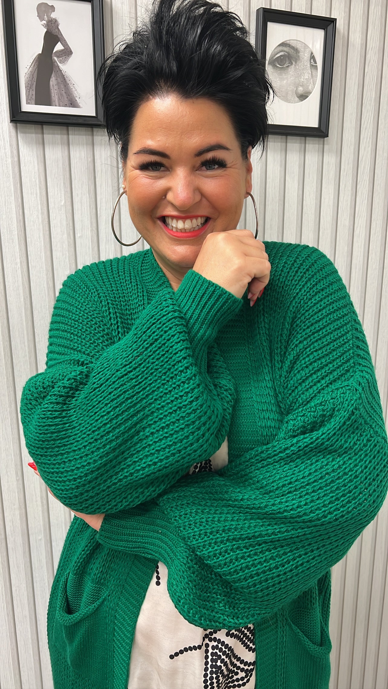 Cardigan DORO (Smaragdgrün)