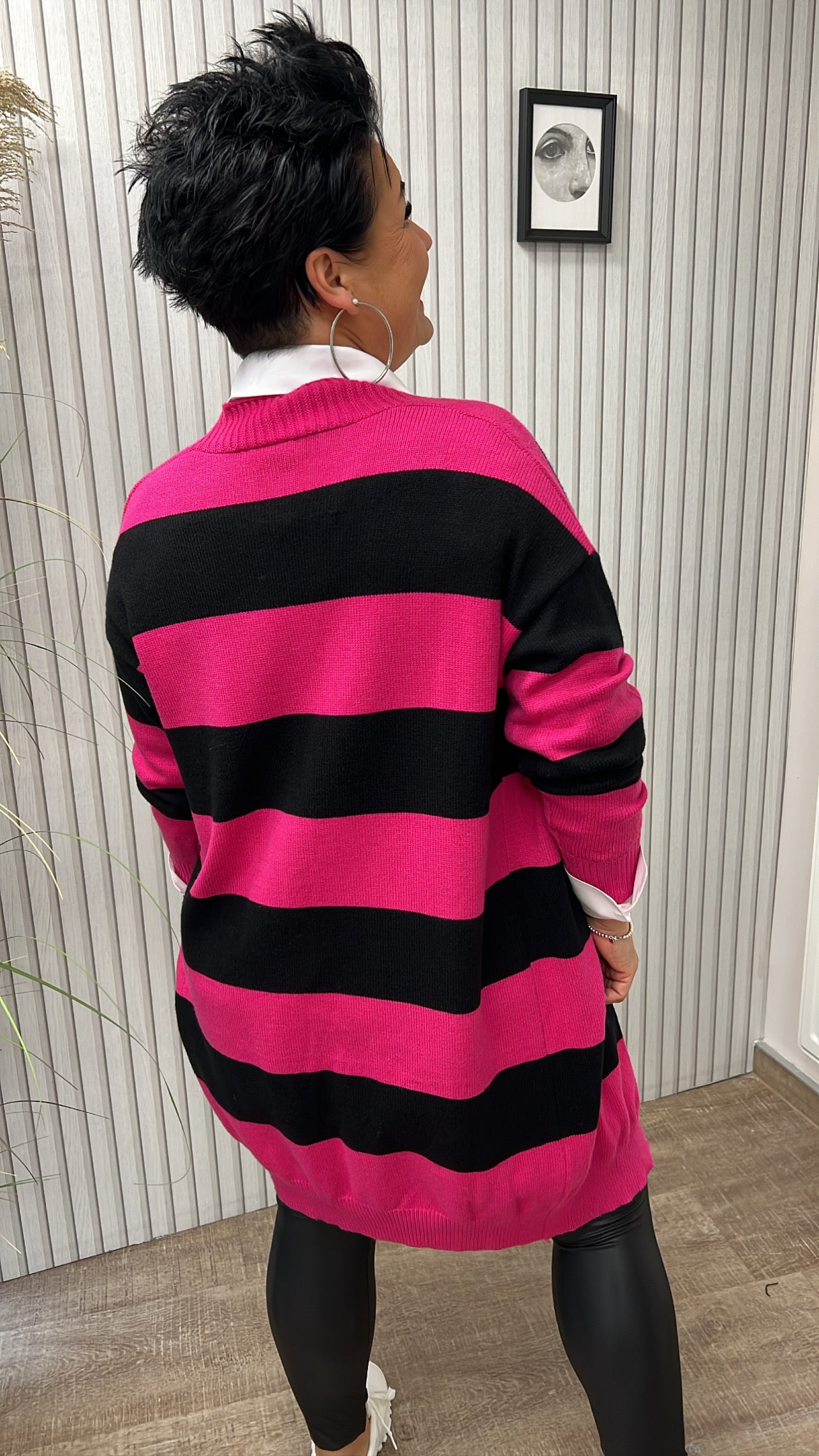 Cardigan LUCY (Pink/Schwarz)