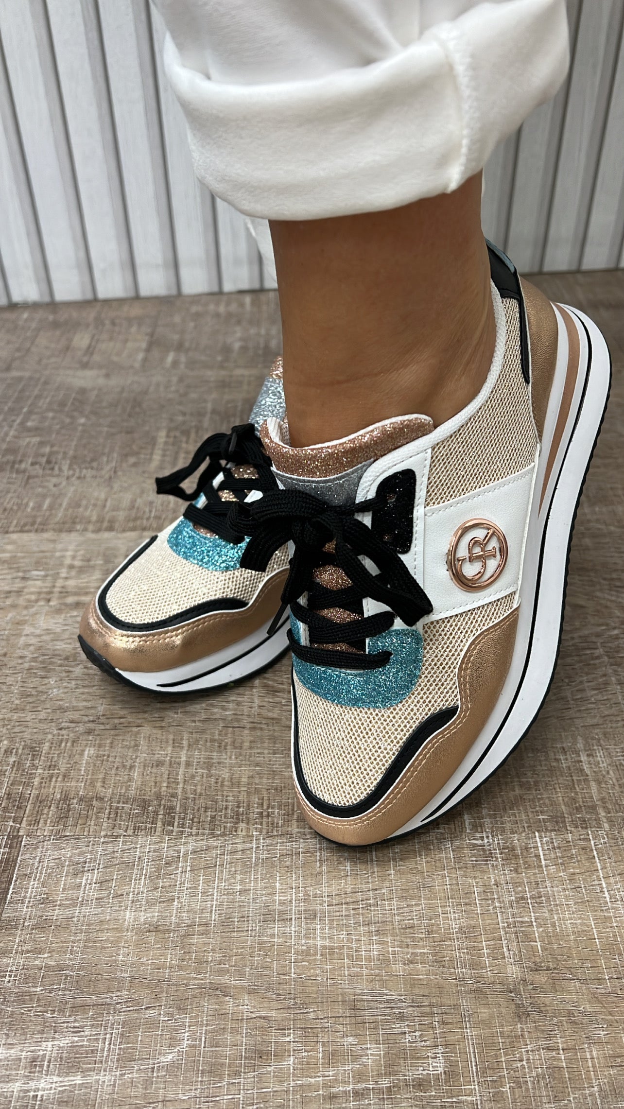 Sneaker GLITTER (Champagne)