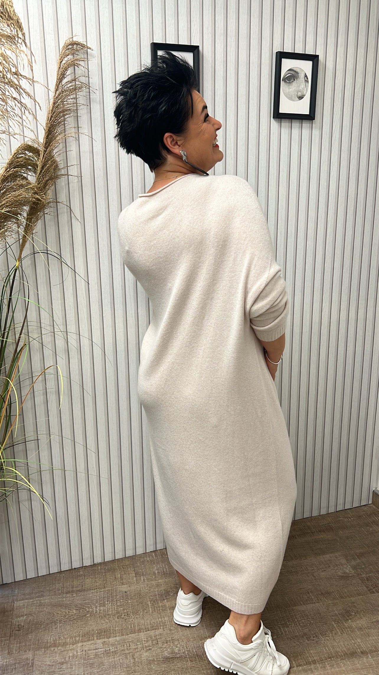 Strickkleid KATE (Creme)