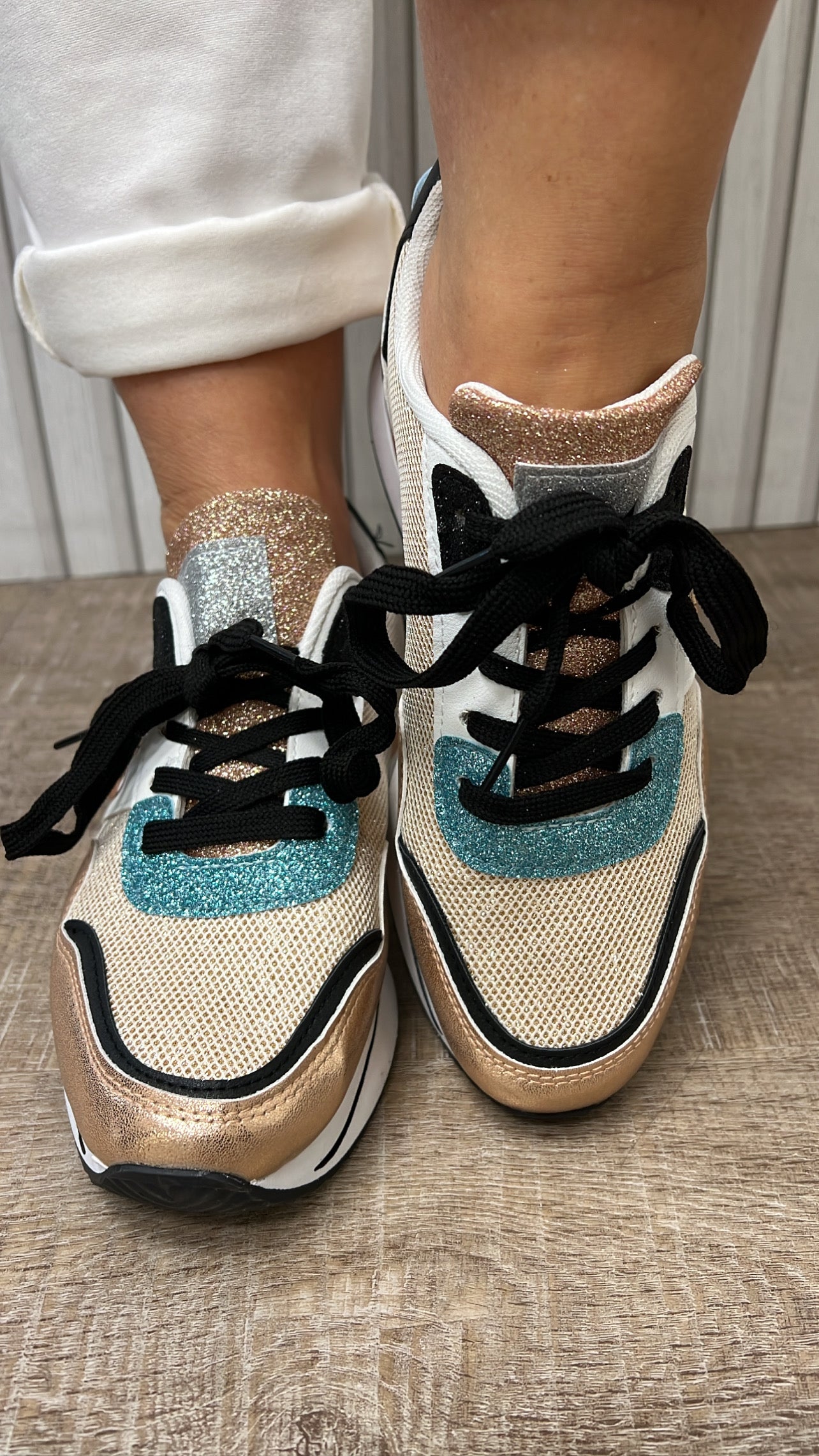 Sneaker GLITTER (Champagne)