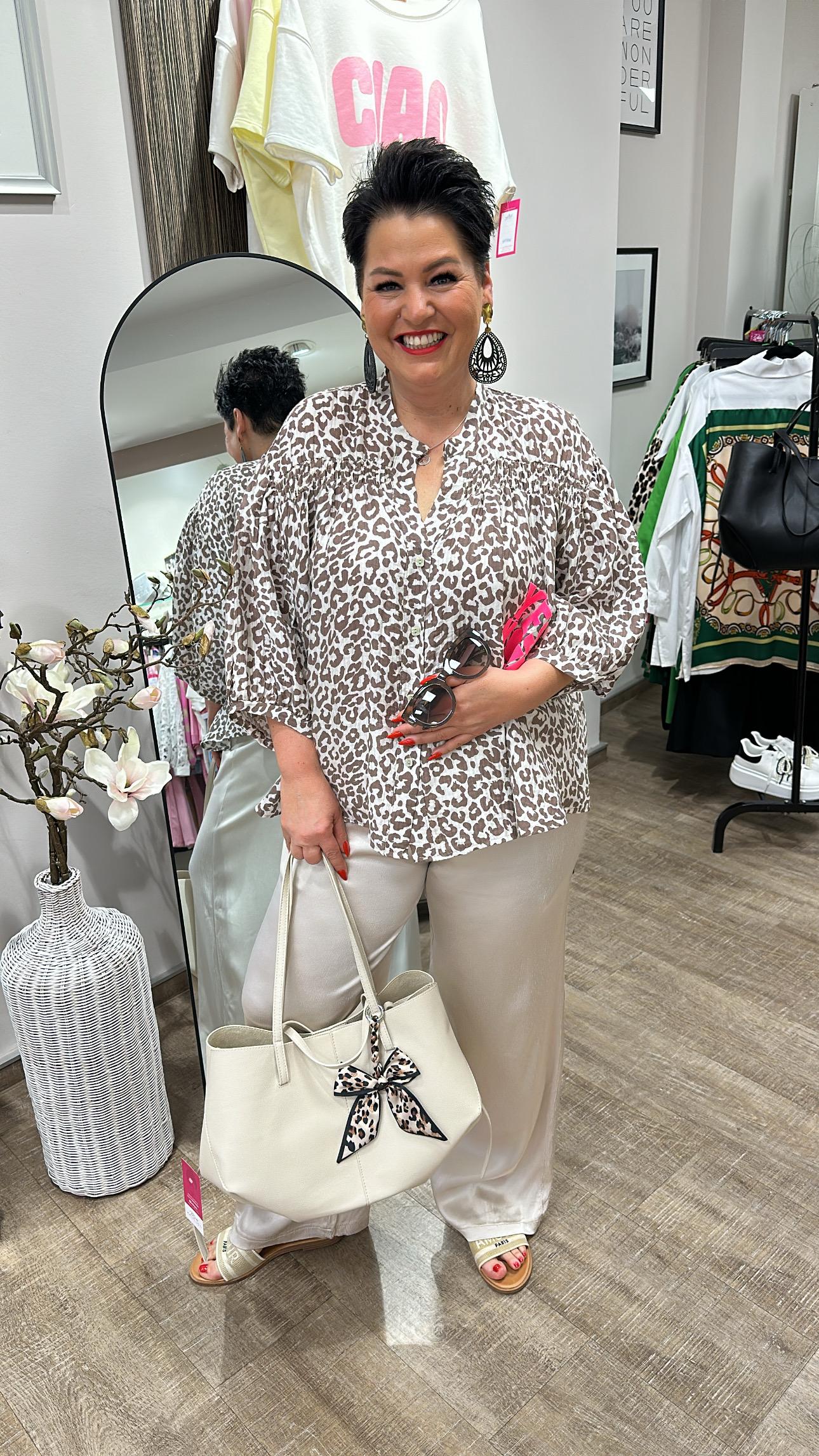 Oversize Bluse LEO ( Taupe)