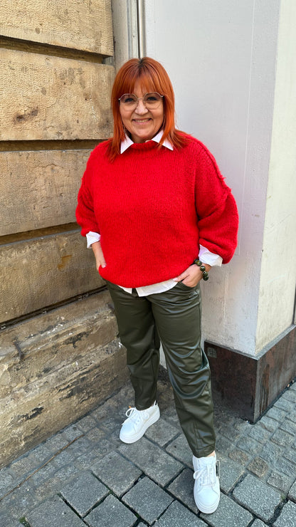 Oversize Pullover KIRA (Rot)