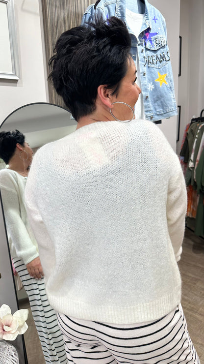 Strickjacke ALVA (Creme)