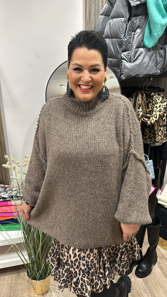 Oversize Pullover KIRA (Taupe)