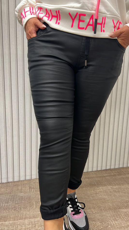 Lederjogger AISHA (Schwarz)
