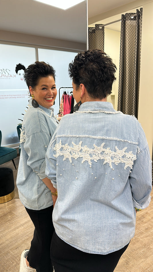 Jeansbluse SPITZE