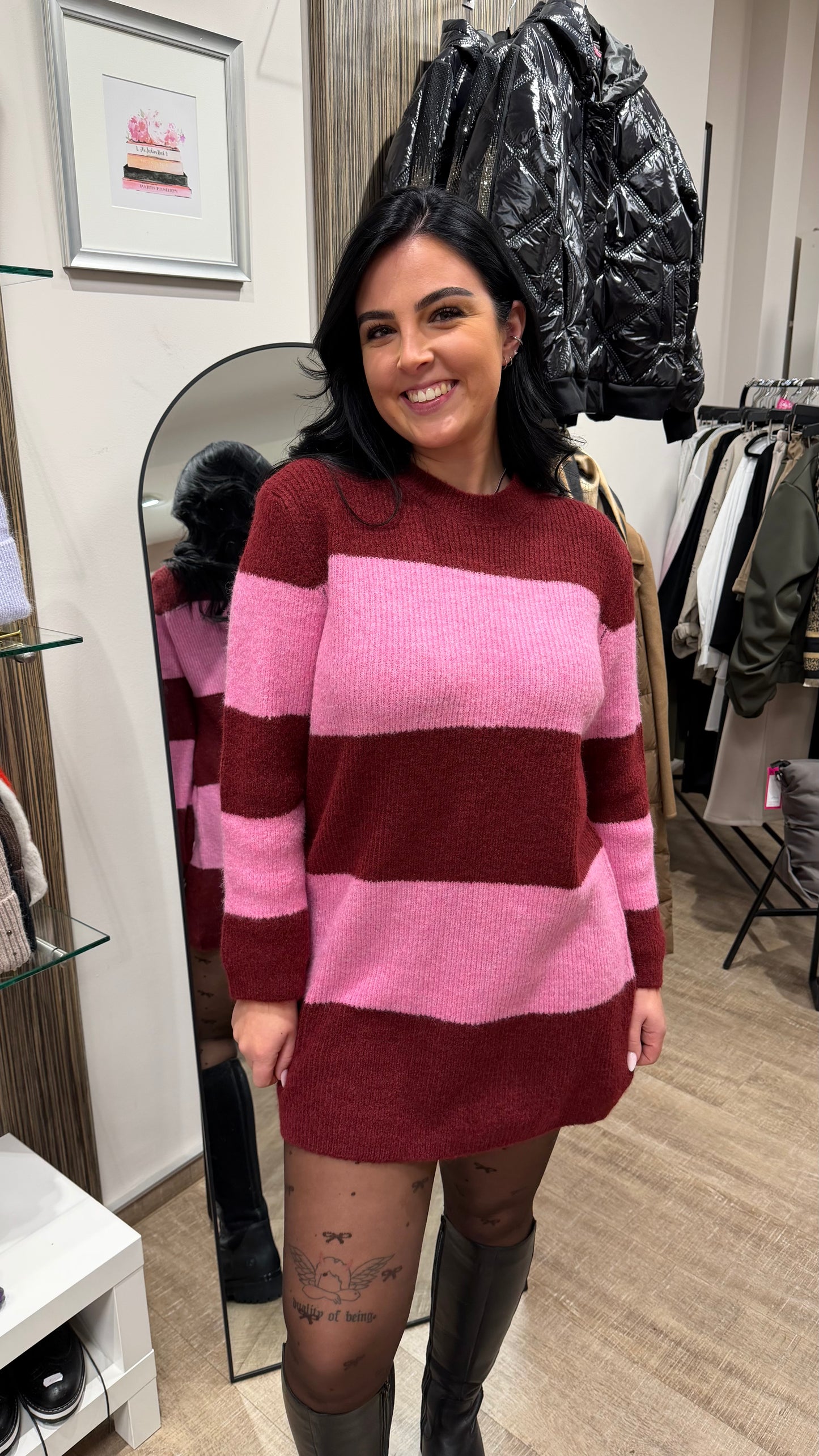 Strickkleid/ Longpullover LAURI (2 Farben)