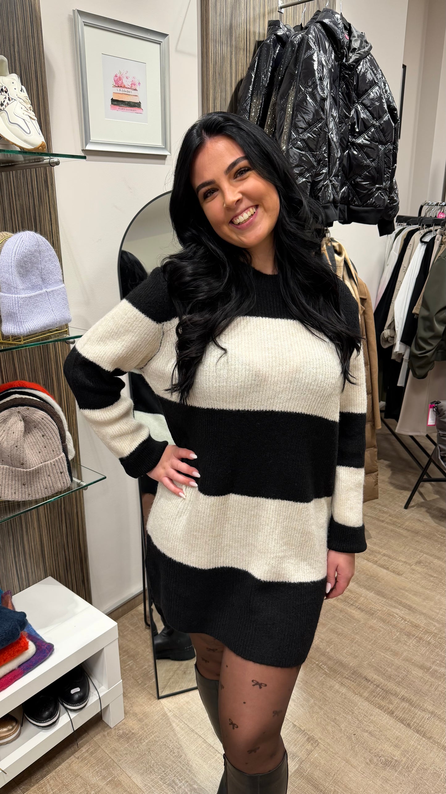 Strickkleid/ Longpullover LAURI (2 Farben)