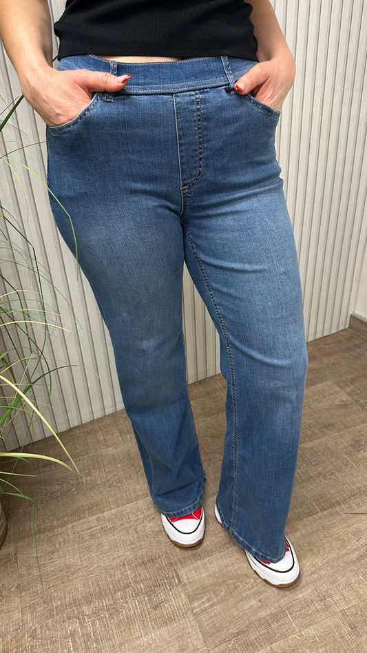 Jeans Wide Leg (Stehmann/Mittelblau)